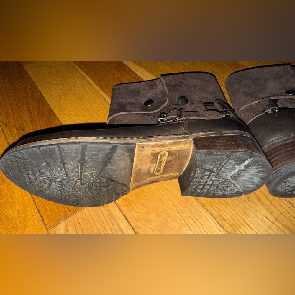 Clarks Brown Moto Boots - Picture 5 of 16